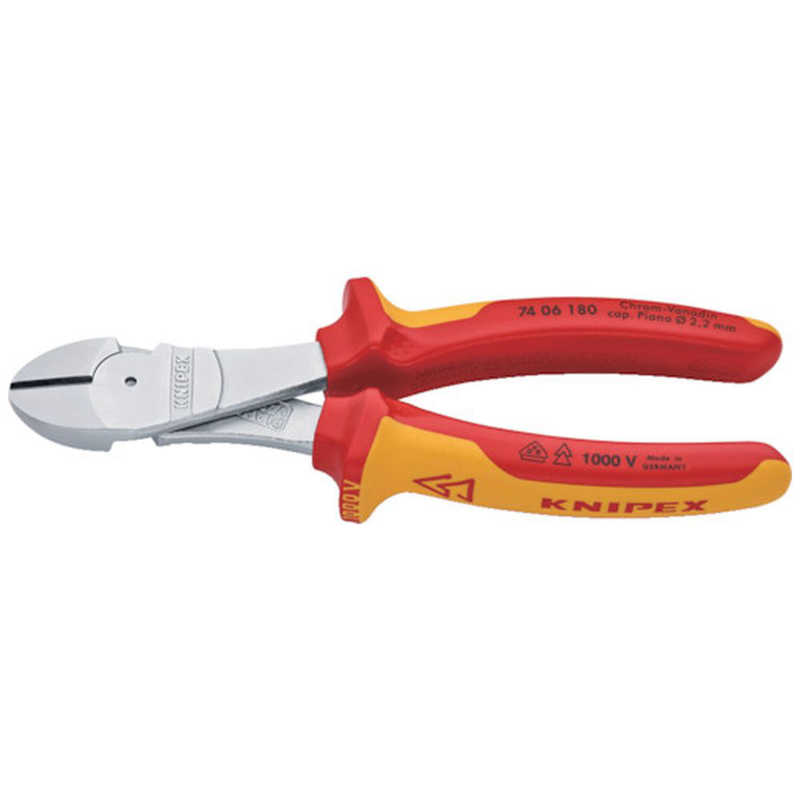 KNIPEX社　絶縁1000V強力型ニッパｰ 180mm　7406180