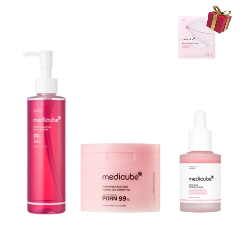 【正規品】 PDRN ジェルフォームクレンザー＋PDRNトナーパッド＋PDRNピンクアンプル3種セット