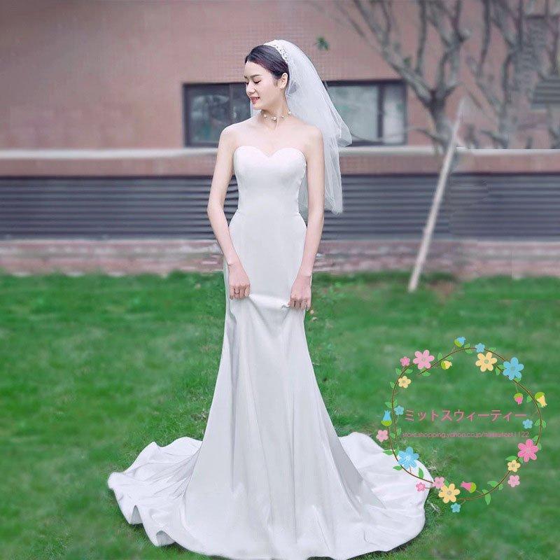 韓国ファッションウェディングフォト 袖なし レース 二次会 後撮り ウエディングドレス 結婚式 パーティードレス 前撮り ビスチェ マキシ丈スカート ウェディングドレス 可愛い 9,828円