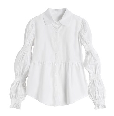 レディース トップス シャツ 長袖 パフスリーブ フリル 前開き かわいい 大人可愛い きれいめ シンプル カジュアル 上品 おしゃれ こなれ感 ラフ エレガント モダン 主役級 存在感 フォーマル