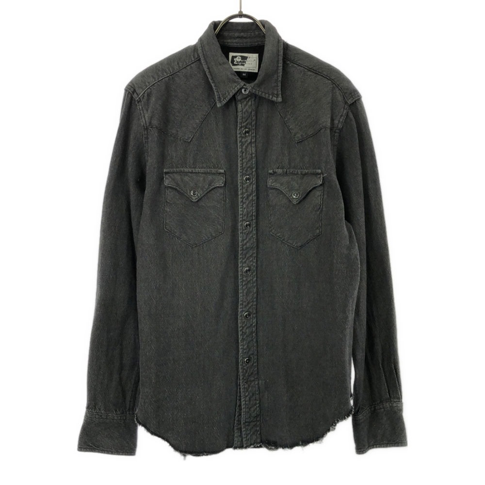 エイジニアドガーメンツ USA製 長袖 ウエスタンシャツ M グレー系 Engineered Garments メンズ