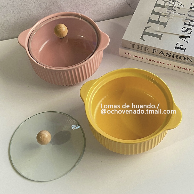 蓋付きのセラミックインスタントヌードルボウルボウルdormitoryカタツムリの麺ボウルスープボウルサラダボウルキュートでシンプル