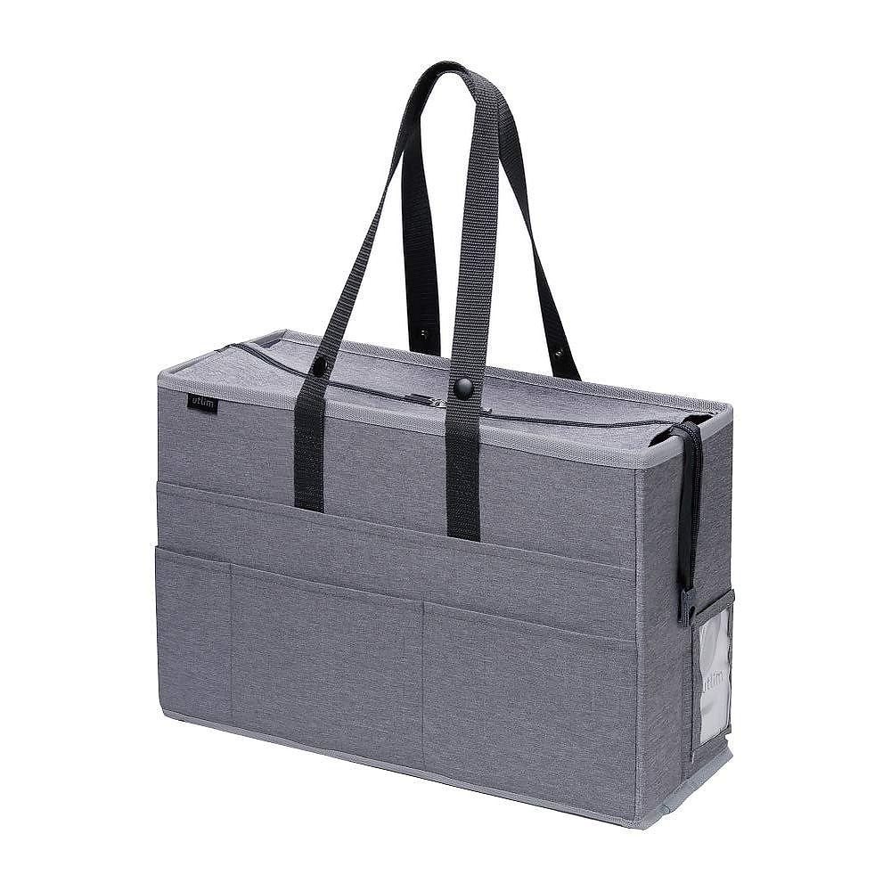 （まとめ買い）ソニック フタ付キャビネットバッグ ユートリム ノートPC対応 グレー UT-1091-GL [x3]