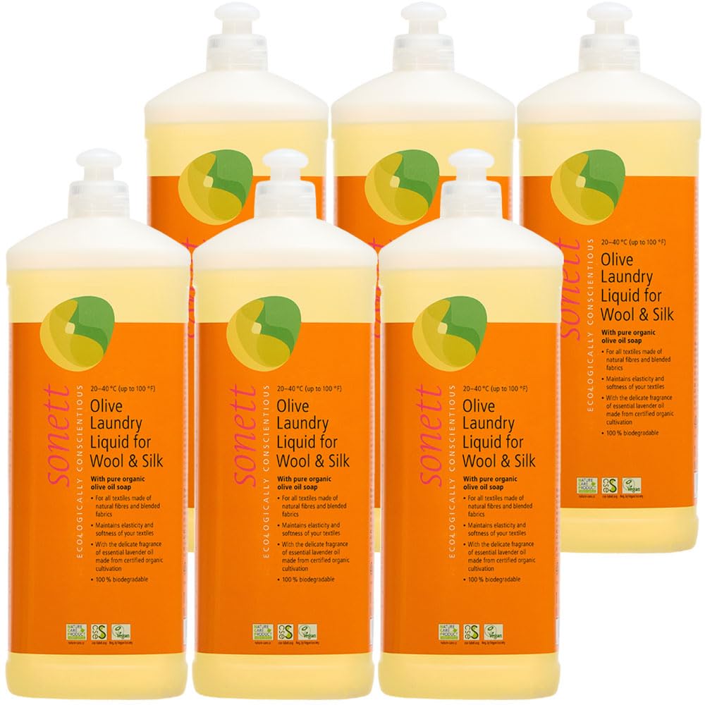 【ケース】Sonett ナチュラルウォッシュリキッド ウール・シルク用おしゃれ着洗剤 GB3050 1L×6個 [並行輸入品]