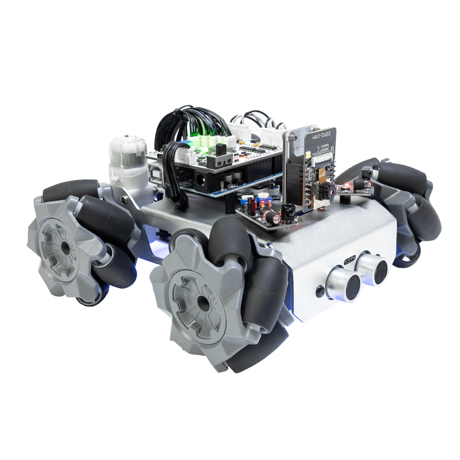 SunFounder スマートロボットカーキット（Arduino UNO R3対応） 4WD全方向移動FPVESP32 CAMアプリリモートコントロールなど子供と大人のための教育玩具ロボット