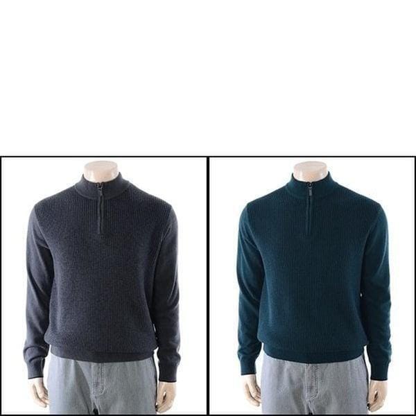 YJEWCD467_リブ ジャカード ハーフジップ ニット 長袖 15,092円