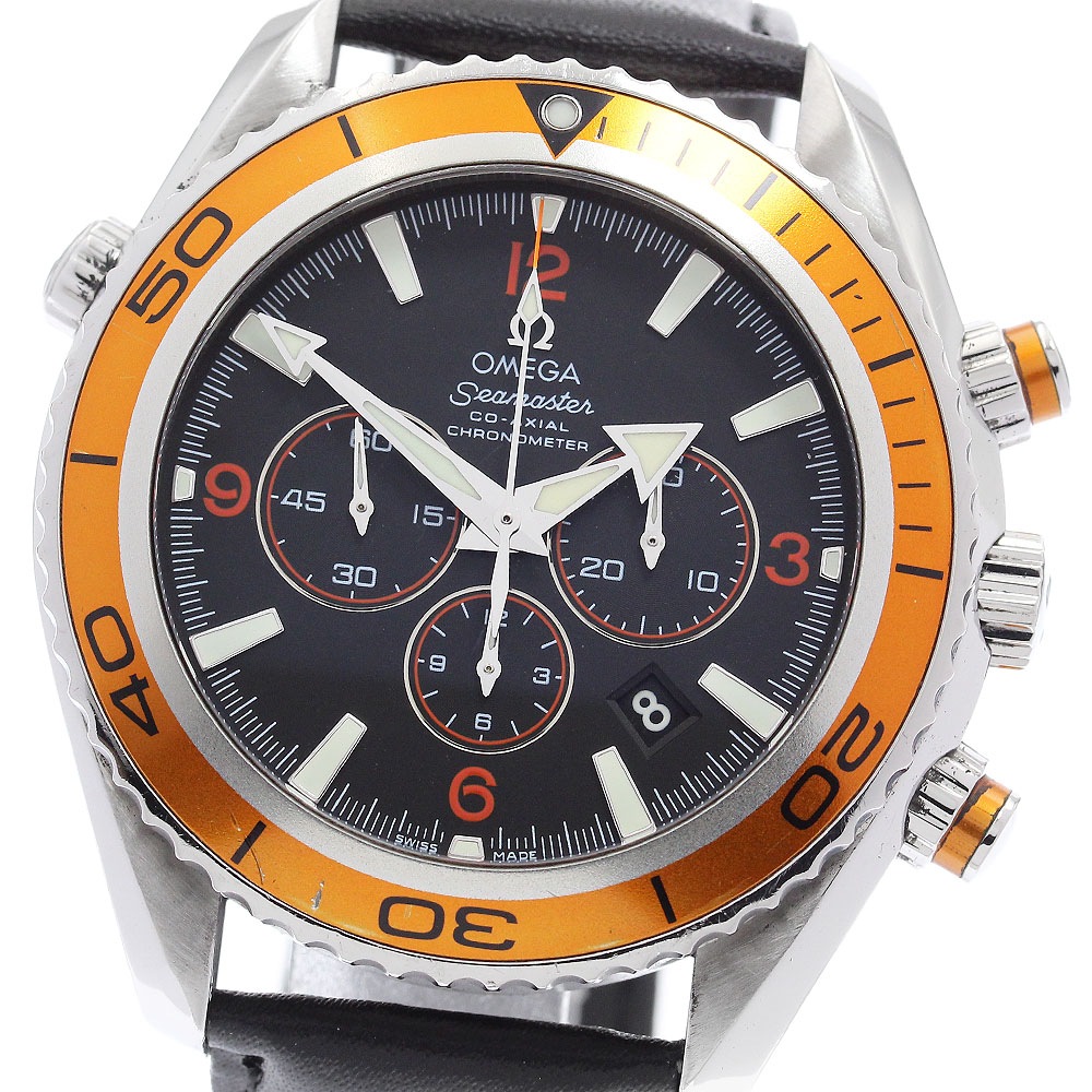 オメガ OMEGA 2918.50.82 シーマスター プラネットオーシャン600M コーアクシャル クロノグラフ 自動巻き メンズ _899063【中古】