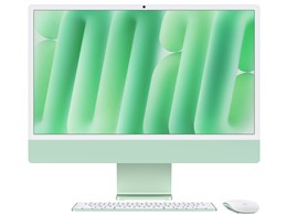 アップル / APPLE iMac 24インチ Retina 4.5Kディスプレイモデル M4チップ 8コアGPU 256GB SSD 16GBメモリ MWUE3J/A [グリーン]