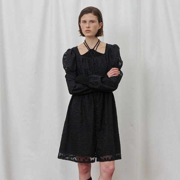 (OP-6222)ADELA PUFF LATED DRESS