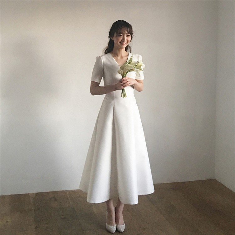パーティードレス 結婚式 ドレス ミモレ丈 ロングドレス 演奏会 ドレス 二次会 ウェディングドレス