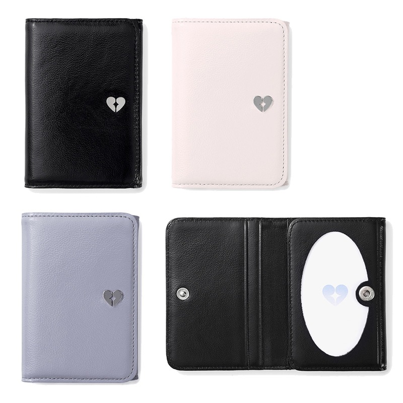 HEARTY CARD POCKET - BLACK / BLOSSOM / MISTY LAVENDER カードケース