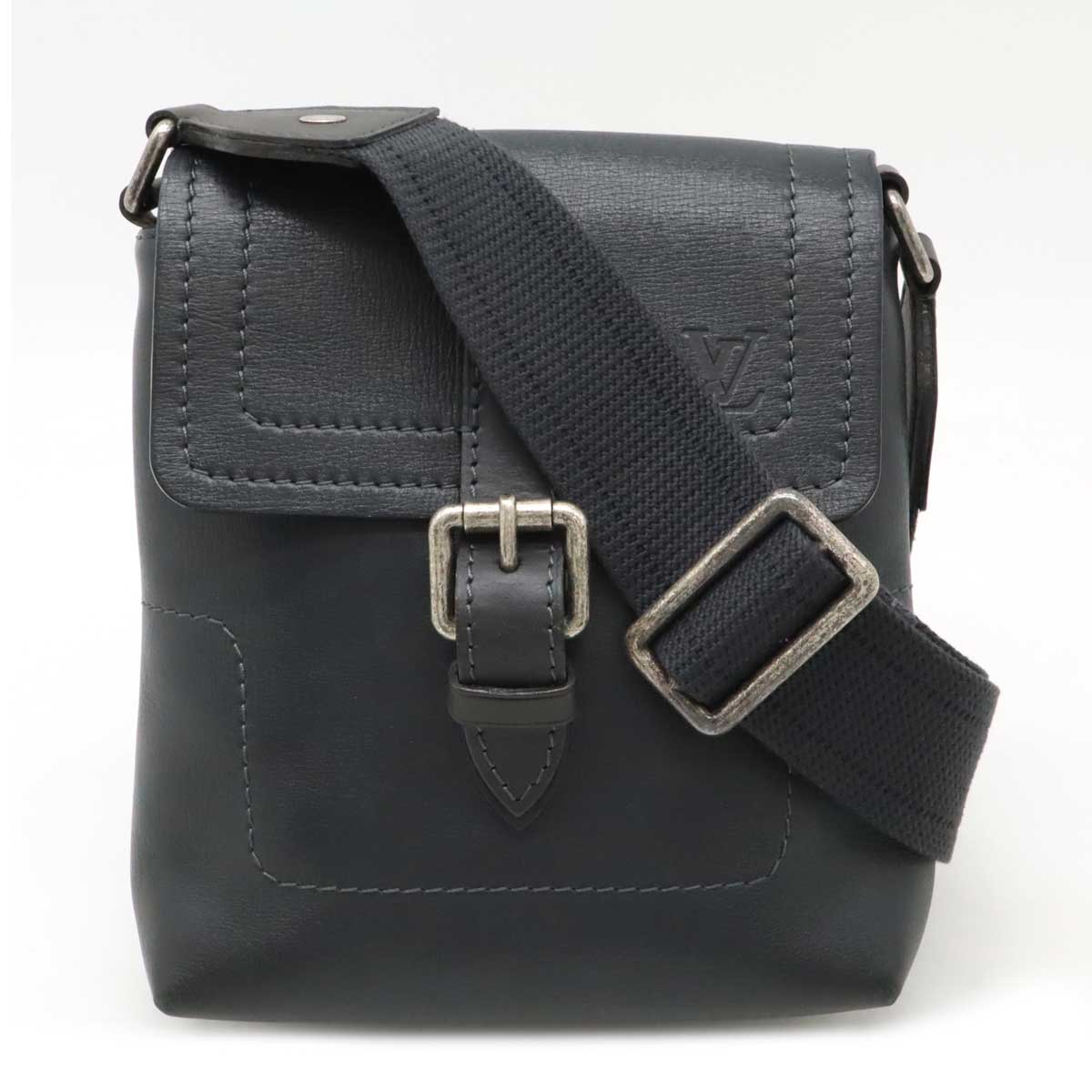 ユタライン ユマ ショルダーバッグ ポシェット 斜め掛け レザー バサルト ダークグレー系 M9702