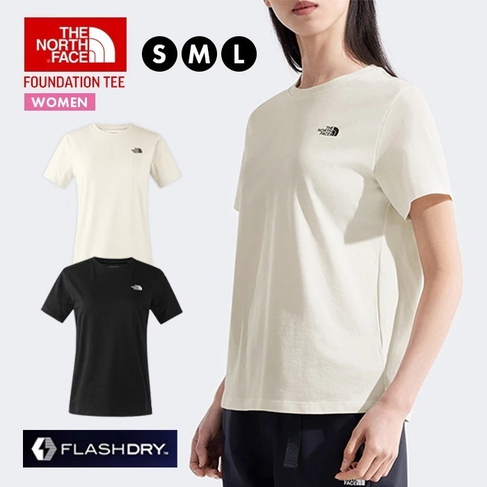 レディース Tシャツ ティーシャツ 半袖 NF0A8CK8 スポーツ アウトドア 吸水 速乾 ドライ ブラック ホワイト 黒 白