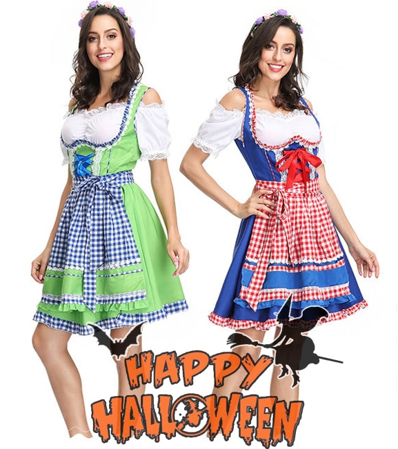M～XLハロウィン衣装 大人用 女性用 ビール祭り コスプレ 農場 コスチューム アリス メイド服 ハロウィン 衣装 牧場 レディース ガールズ ハロウィーン