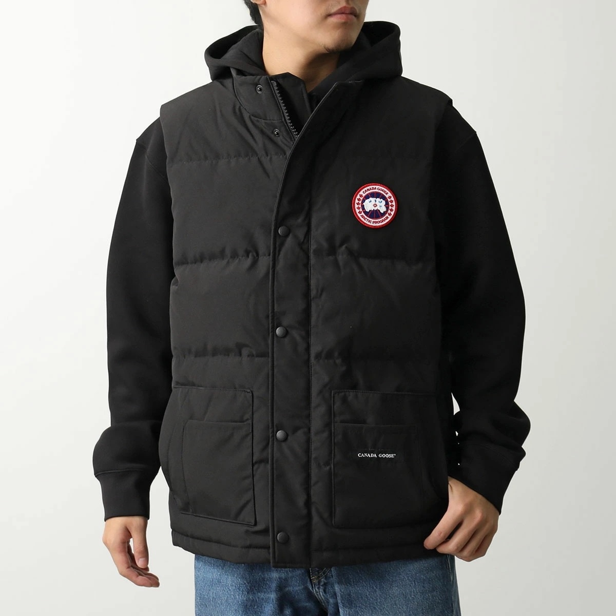 CANADA GOOSE カナダグース ダウンベスト Freestyle Crew Vest 4159M メンズ スタンドネック ロゴパッチ ジップアップ 9061