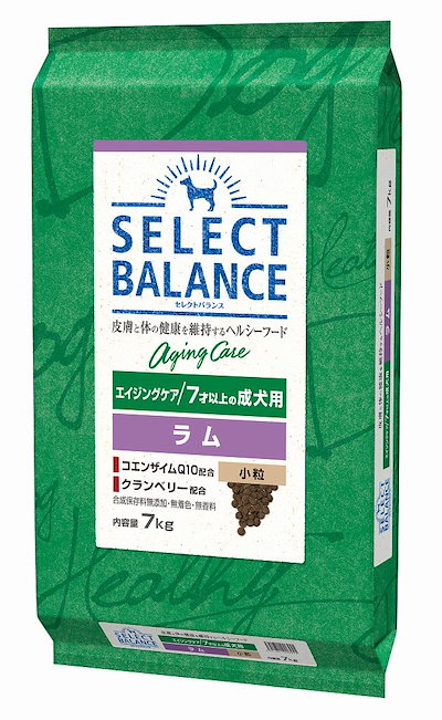 他サイト： ドッグフード　セレクトバランス　エイジングケア　ラム小粒　７才以上の成犬用　７ｋｇ　ＣＲＣ45―03―52―00―00の商品画像