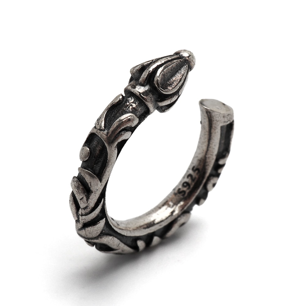 S925 唐草 ハーフフープ イヤーカフ [ec-es354]