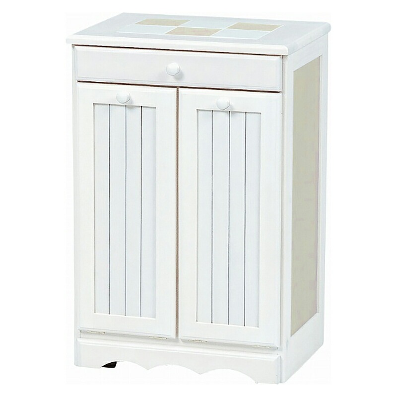 ダストボックス（ホワイトウォッシュ）　MUD-3556WSゴミ箱に見えないデザインと分別が出来る機能性ダストボックス