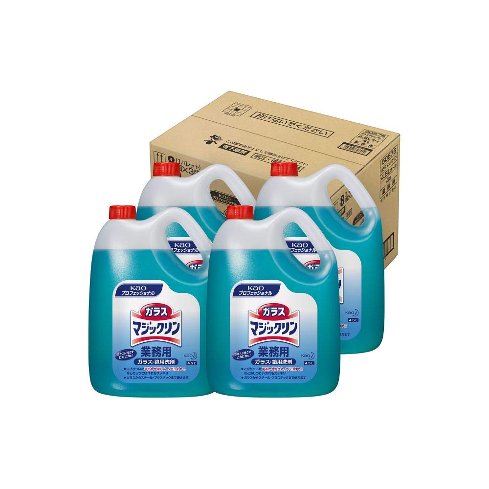 マジックリン 【ケース販売 業務用 ガラスクリーナー】ガラス 4.5L×4個(花王プロフェッショナルシリーズ)