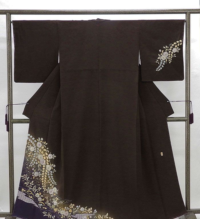 訪問着 未着用美品 正絹 桐屋翠山工房 絞り兎辻が花模様 身丈160.5cm 裄丈66cm 付下訪問着 未使用 新古品 着物 結婚式 入学式 b4021