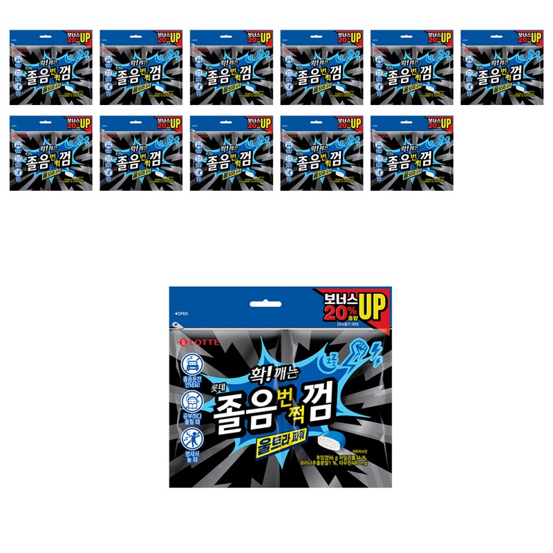 ロッテ製菓 眠気 ぎらっとガム ウルトラパワー/96g/12個