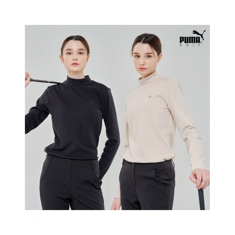 プーマゴルフ 24FW 起毛モックネックレディース 2 カラーチョイス 1