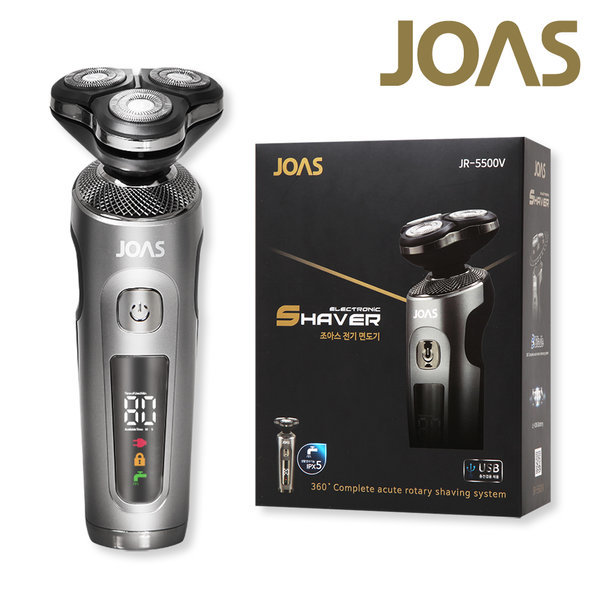 ジョアス 電気シェーバー ムービング3ヘッド LCD表示男子 JR-5500V