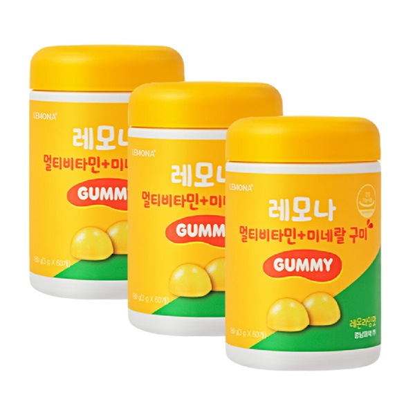 [1+1+1] マルチビタミン + ミネラルグミゼリー 3gx60個 (3箱180個)/ ビタミンC ビタミンE ビタミンD セレン亜鉛