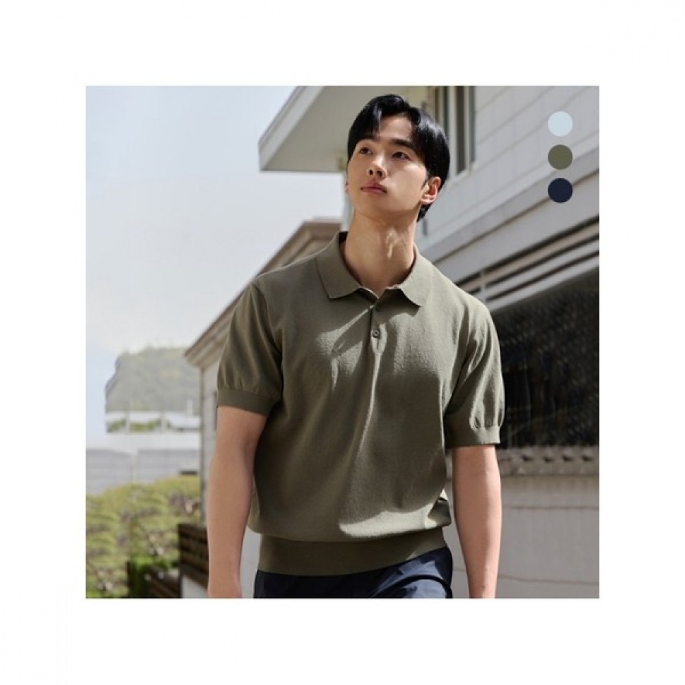 [アイダー] メンズアクア半袖セーター_DMM23264