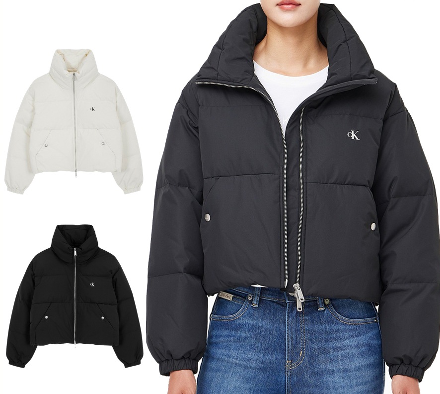 Volume Neck Cropped Down Puffer (J225572)