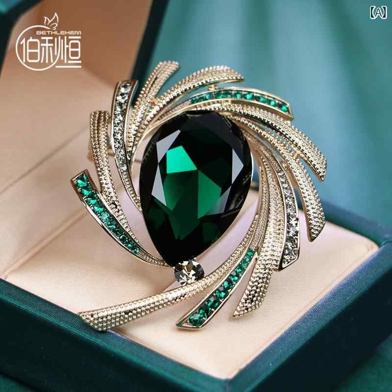 ブローチ 卒業式 入学式 おしゃれ ヴィンテージ オーストリア クリスタル ハイエンド 精巧 エレガント コサージュ レディース スーツ ジャケット アクセサリー