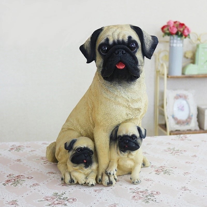 パグの装飾オブジェ L オーナメント アート おしゃれ かわいい インテリア 雑貨 リビングルーム ダイニングルーム ギフト プレゼント