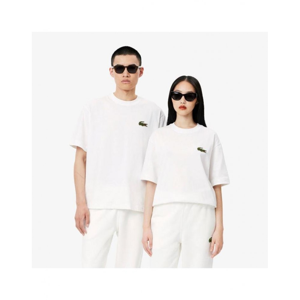 ラコステ ユニセックス ブクル ブランド ルーズフィット 半袖 Tシャツ TH2745-55G 001