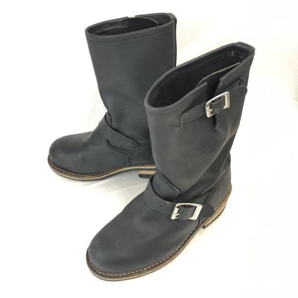 Golden Retrieverグッドイヤー製法/スチールトゥ/本革/エンジニアブーツ【22.5-23.5程度/黒/BLACK】ShoesWB84-5