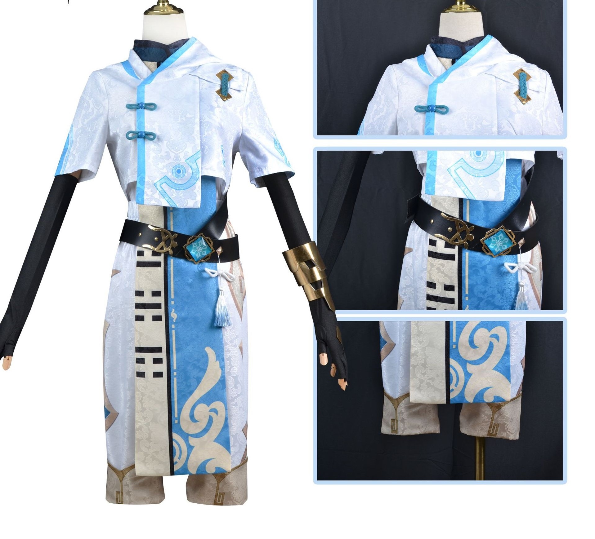 原神 重雲 コスプレ衣装1式 ウイッグ付き 原神 重雲 コスプレ衣装1式 ウイッグ付き（S⑦4 原神 重雲