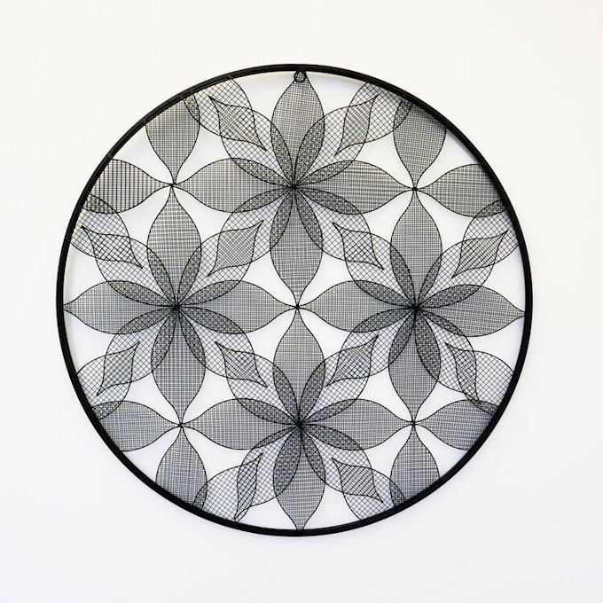 アイアン壁掛けウォールアートパネル丸型 アイアン ウォールデコ 壁飾り（405）