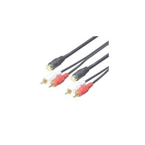 （まとめ）変換名人 ビデオケーブル（S・赤・白）1.8m SRCA-18G(×5セット)その他PCケーブル