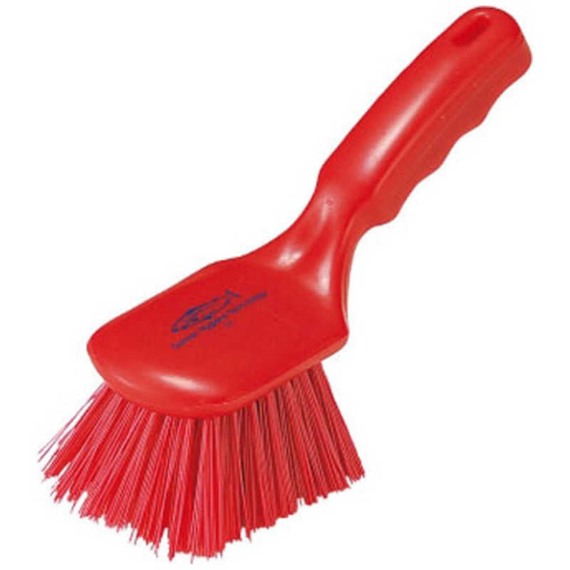 ユニテール　サーモン レジン ショートハンドルブラシ D4 赤　JYN1001