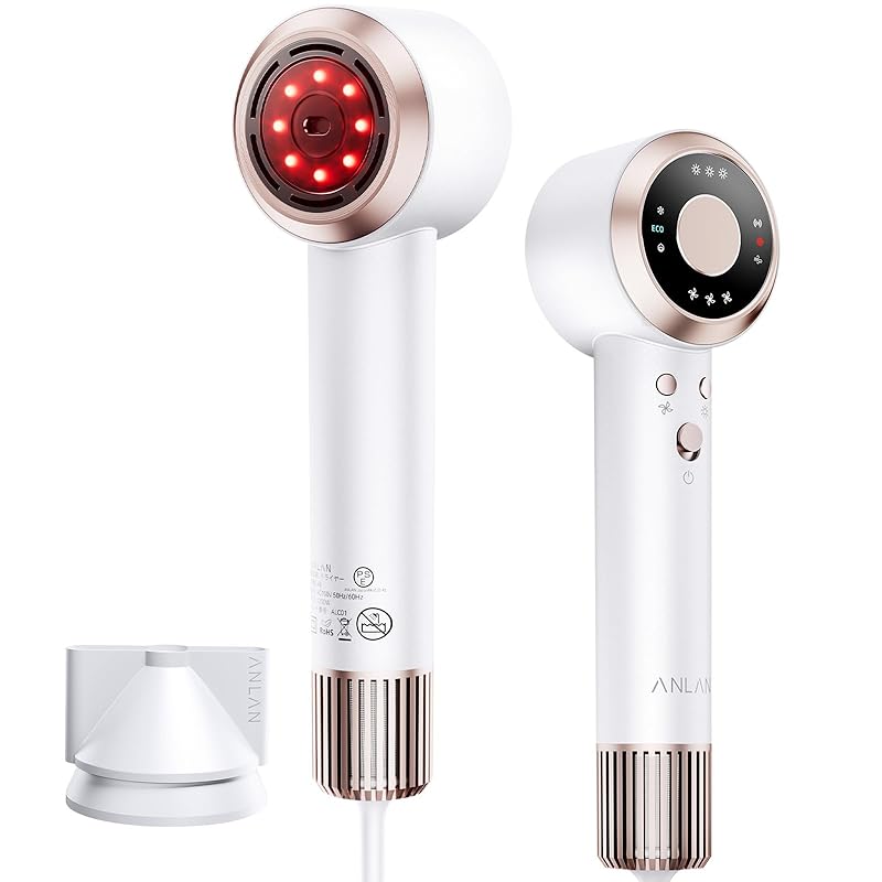 【人気雑誌掲載 】ANLAN ダブルケアドライヤーMATE ドライヤー 速乾 大風量 AI頭皮過熱検知 2億プラズマイオン 赤色LED サロン級 ツヤ髪 小型 静音 軽量 1200W 敬老の日 プレゼ