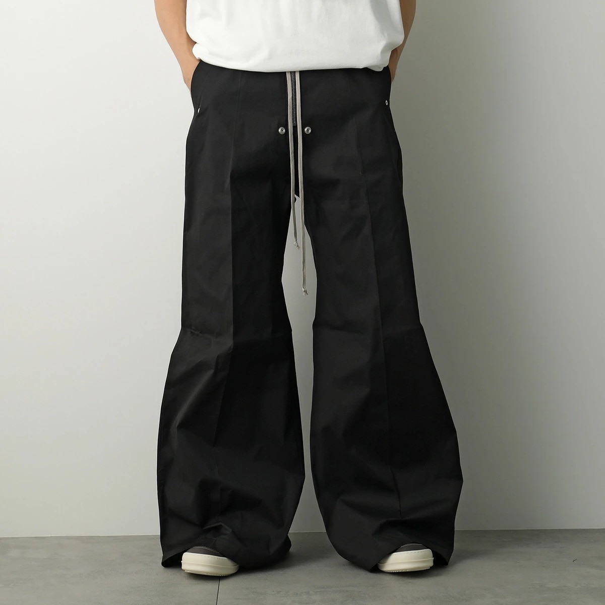 Rick Owens リックオウエンス バギーパンツ WIDE BELA PANTS ワイド ベラパンツ RU02E1366 TE メンズ ストレッチコットン 09/BLACK