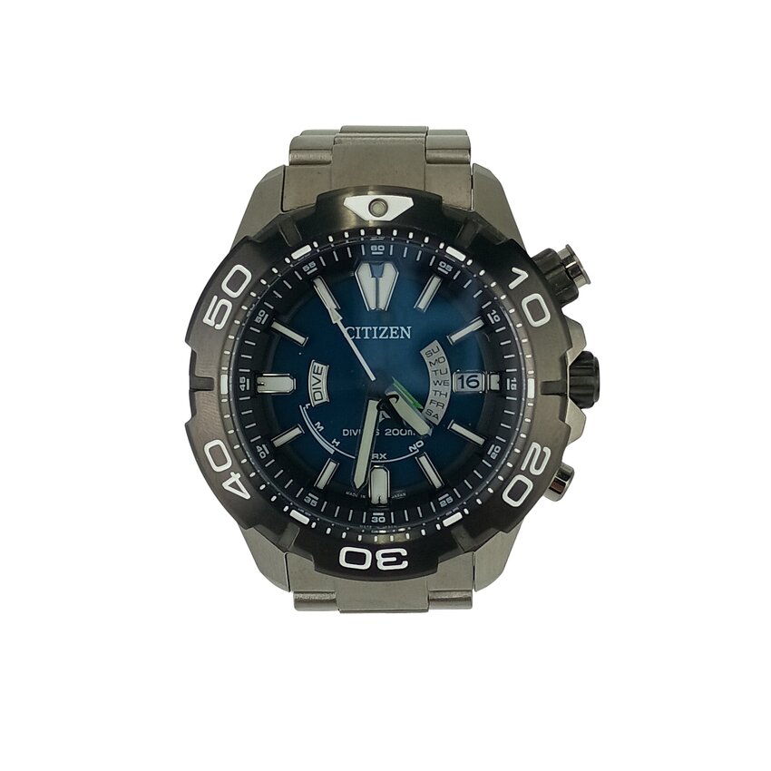 シチズン 腕時計 プロマスター マリン エコドライブ スーパーチタニウム AS7145-69L / H112ｰR012487 ダイバーズ アナログ ソーラー電波 シルバー【本物保証】