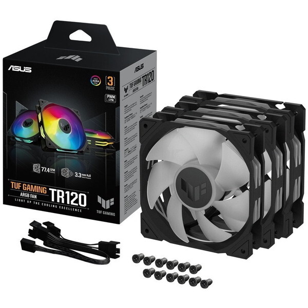 TUFGAMINGTR120FAN ARGB BLACK3IN1 ブラック ケースファン