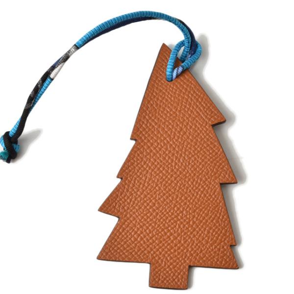 バッグチャーム/ストラップ/キーホルダー HERMES エプソン トリヨンクレマンス ツリーモチーフ プティアッシュ オーナメント