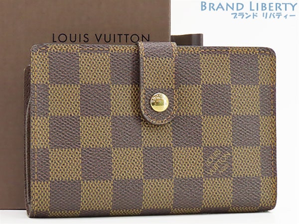 LOUIS VUITTON ルイヴィトン ダミエ 二つ折り財布 ブラウン ルイ
