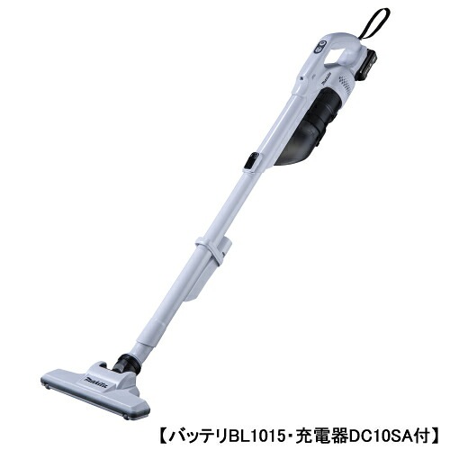 マキタ【makita】10.8V 1.5Ah 充電式クリーナ サイクロン一体式 ワンタッチスイッチ コードレススティック掃除機 CL200FDSHW【バッテリBL1015・充電器DC10SA付】