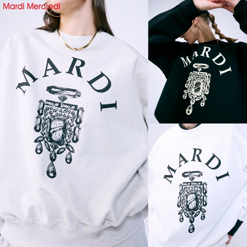 安い販アイテム Mardi Mercredi スウェット SWEATSHIRT BIJOU - トップス