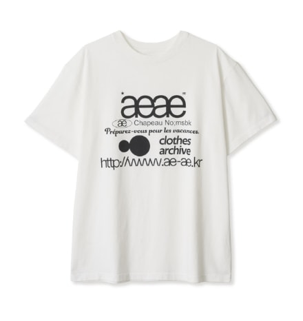 【aeae】 WEB LOGO T-SHIRTS : WHITE