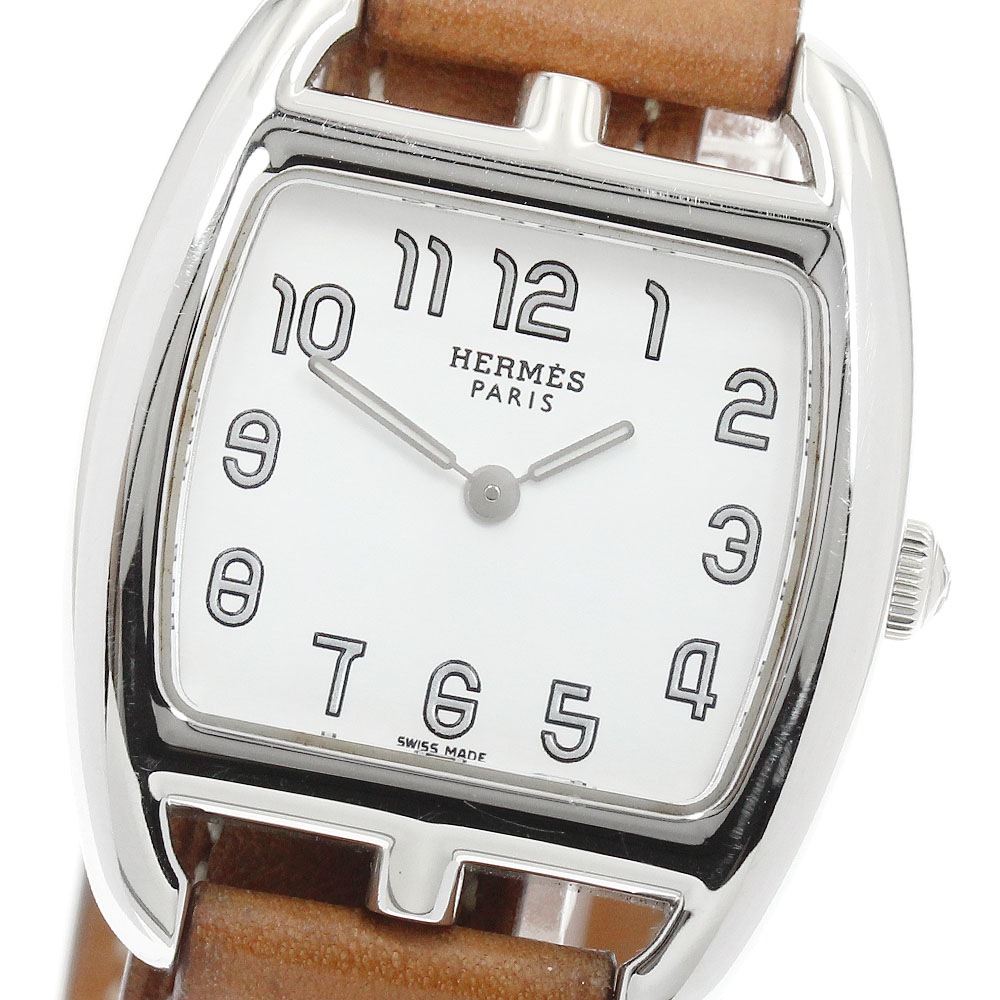 エルメス HERMES CT1.210 ケープコッド トノー ドゥブルトゥール クォーツ レディース 良品 _962373【中古】
