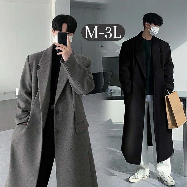 チェスターコート ジャケット ロング丈コート ビジネス フォーマル メンズ アウター 男性 秋冬コート メンズコート 手厚い 大きいサイズ 冬服 ブラック 無地 20代 30代 40代 bg073ze 11,684円