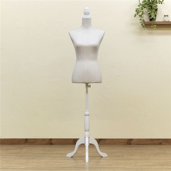 洋裁用トルソー 約幅42x奥行42x高さ132163cm ストライプ ボディ：強化発泡スチロール 生地：ポリエステル100% 組立品